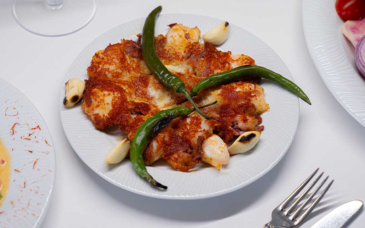 BABY SQUID WITH CHEESE